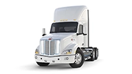 Peterbilt Model 579EV Electric White Truck Isolated - Thumbnail